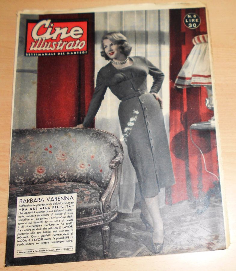 CINE ILLUSTRATO magazine side cover Issue 6 5 February 1956