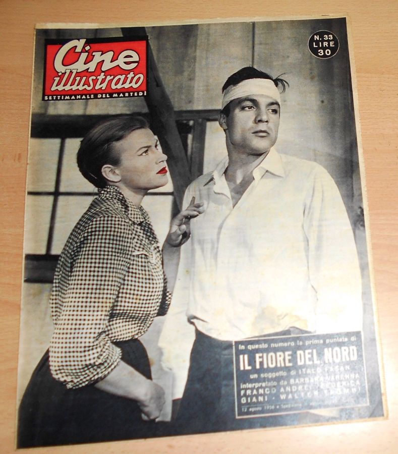 CINE ILLUSTRATO magazine side cover Issue 33 12 August 1956
