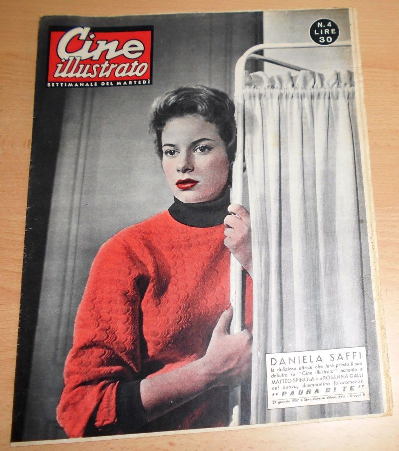 CINE ILLUSTRATO magazine side cover Issue 4 27 January 1957