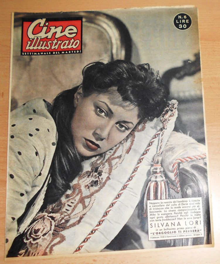 CINE ILLUSTRATO magazine side cover Issue 6 9 February 1958