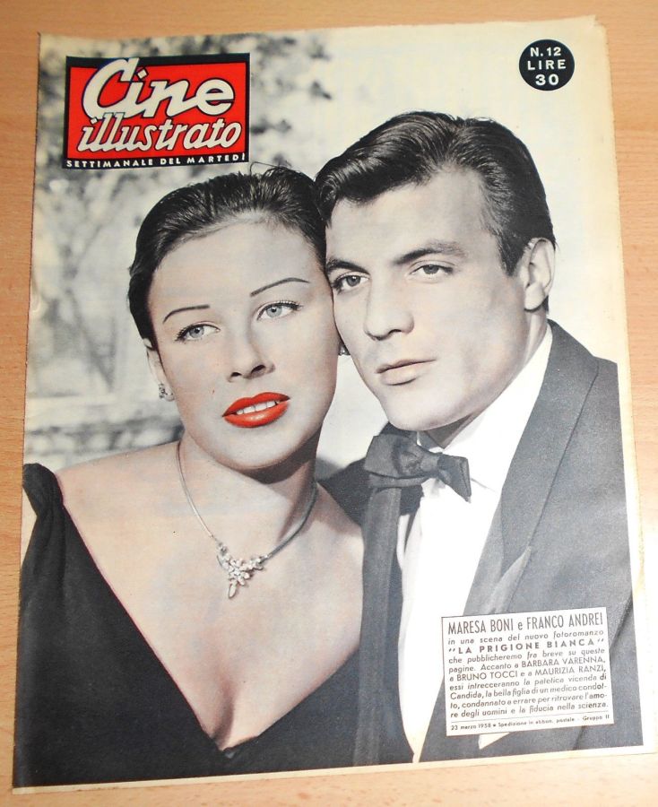 CINE ILLUSTRATO magazine side cover Issue 12 23 March 1958