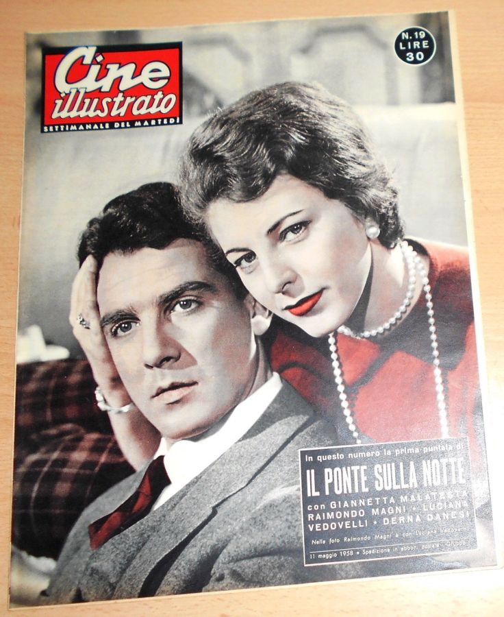 CINE ILLUSTRATO magazine side cover Issue 19 11 May 1958