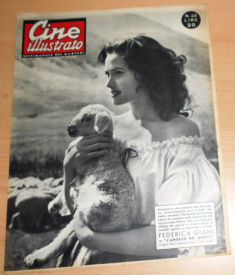 CINE ILLUSTRATO magazine side cover Issue 33 17 August 1958