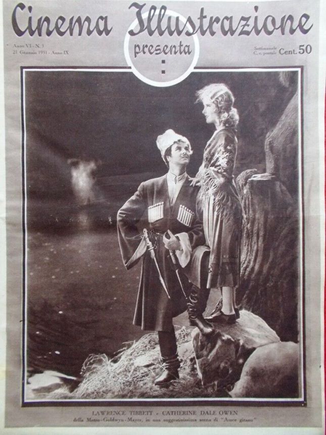 CINEMA ILLUSTRAZIONE magazine side cover Issue 3 21 January 1931