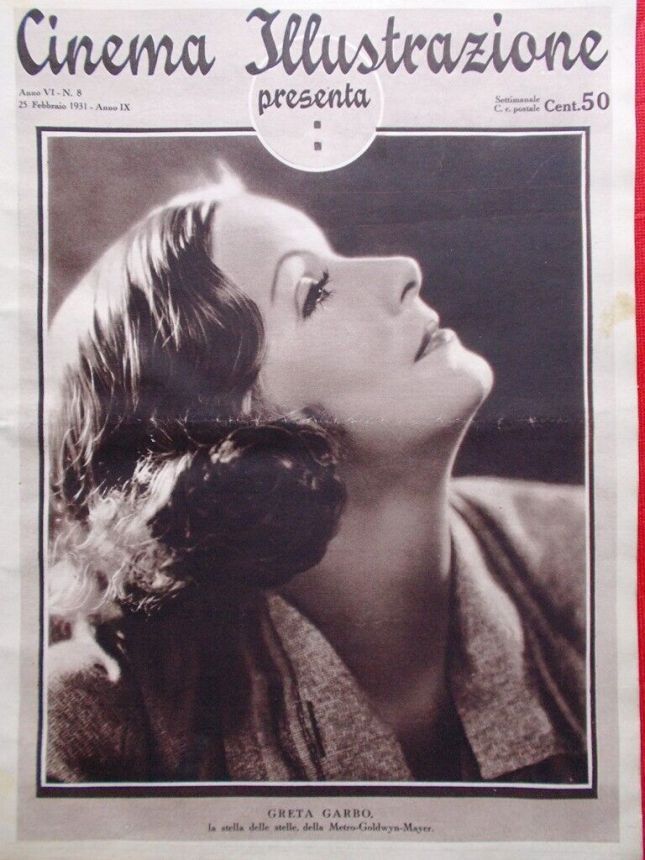 CINEMA ILLUSTRAZIONE magazine side cover Issue 8 25 February 1931