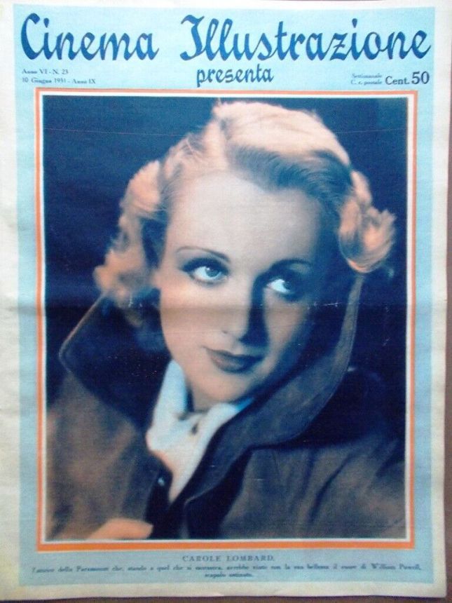 CINEMA ILLUSTRAZIONE magazine side cover Issue 23 10 June 1931