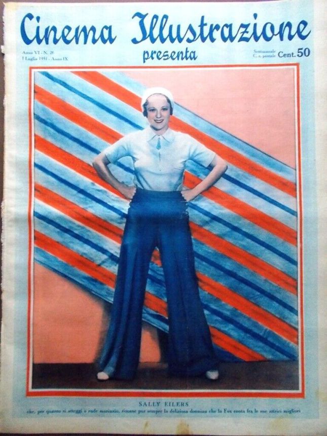 CINEMA ILLUSTRAZIONE magazine side cover Issue 26 1 July 1931