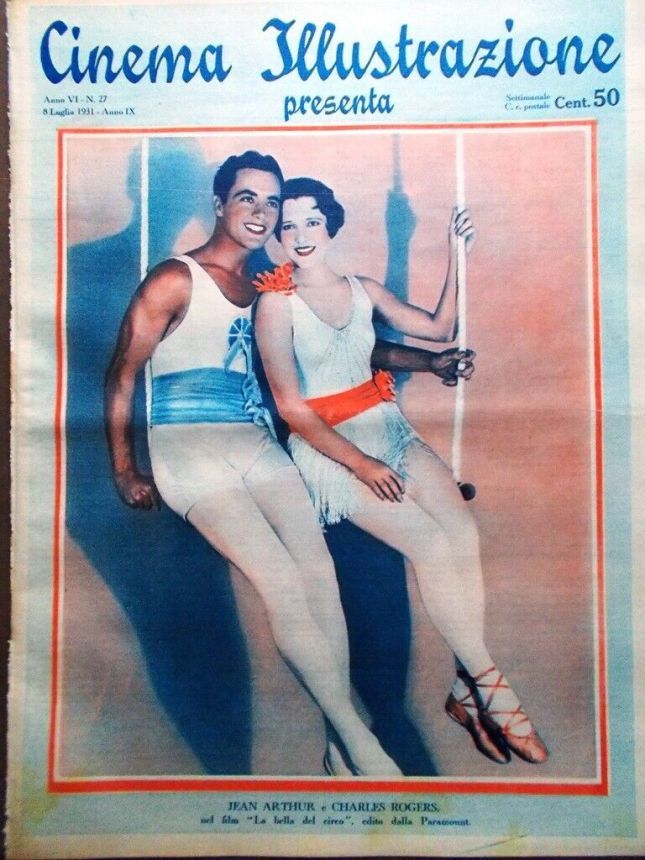 CINEMA ILLUSTRAZIONE magazine side cover Issue 27 8 July 1931