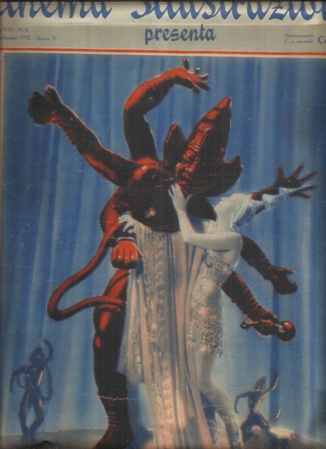 CINEMA ILLUSTRAZIONE magazine side cover Issue 6 10 February 1932