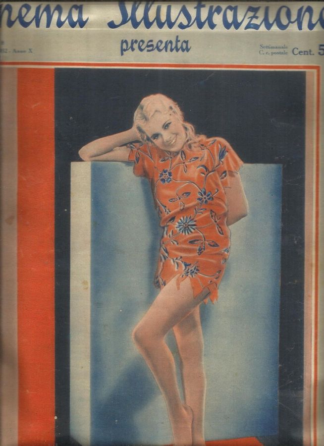 CINEMA ILLUSTRAZIONE magazine side cover Issue 8 24 February 1932