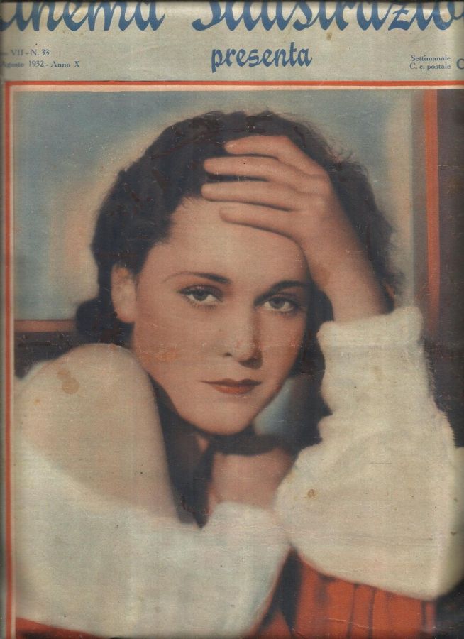 CINEMA ILLUSTRAZIONE magazine side cover Issue 33 17 August 1932