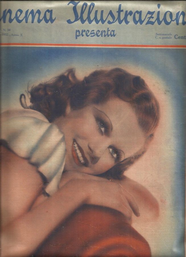 CINEMA ILLUSTRAZIONE magazine side cover Issue 34 24 August 1932