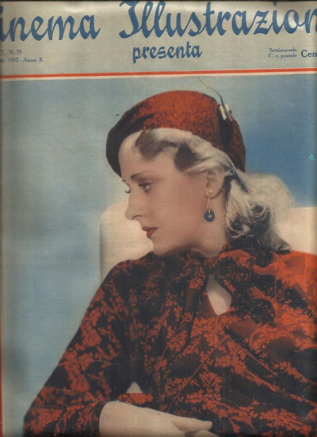 CINEMA ILLUSTRAZIONE magazine side cover Issue 35 31 August 1932