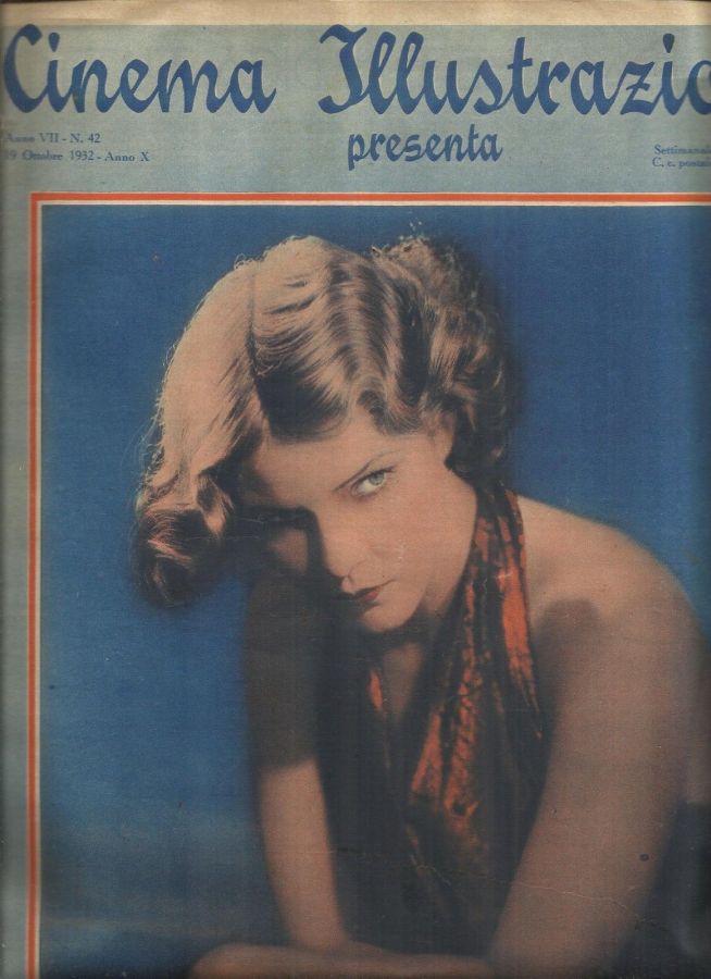 CINEMA ILLUSTRAZIONE magazine side cover Issue 42 19 October 1932