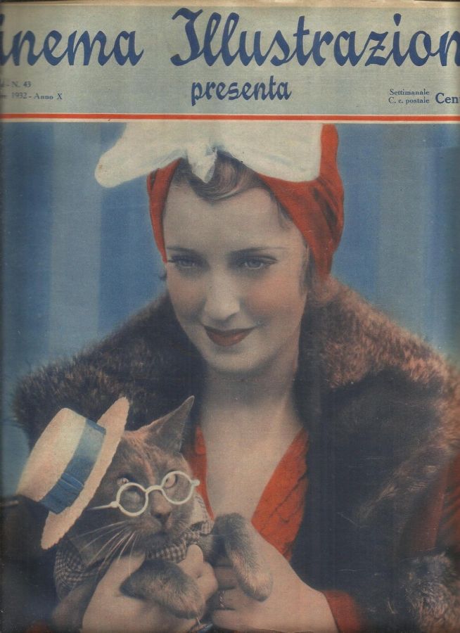 CINEMA ILLUSTRAZIONE magazine side cover Issue 43 26 October 1932