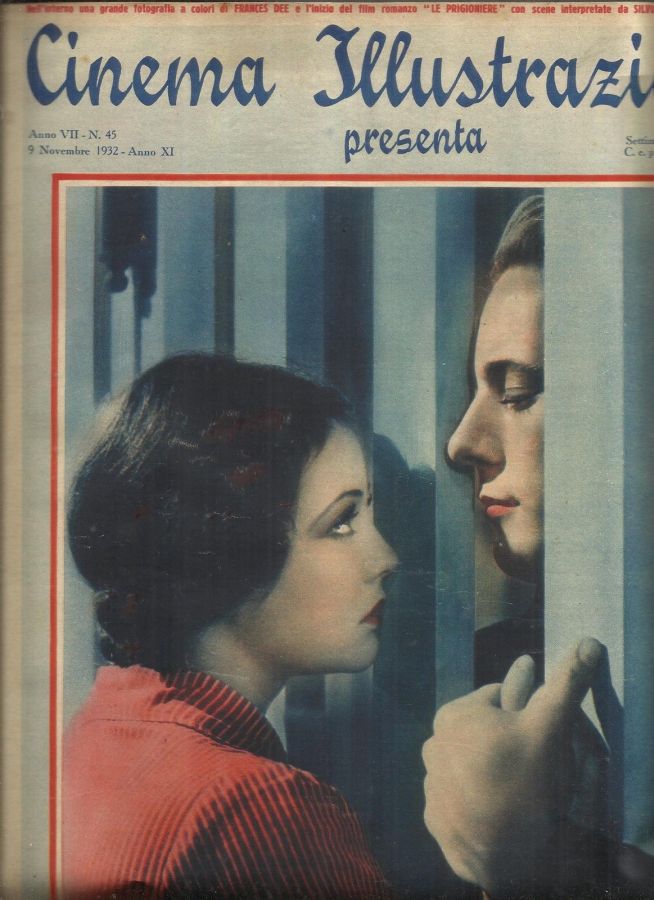CINEMA ILLUSTRAZIONE magazine side cover Issue 45 9 November 1932