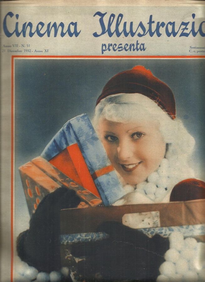 CINEMA ILLUSTRAZIONE magazine side cover Issue 51 21 December 1932