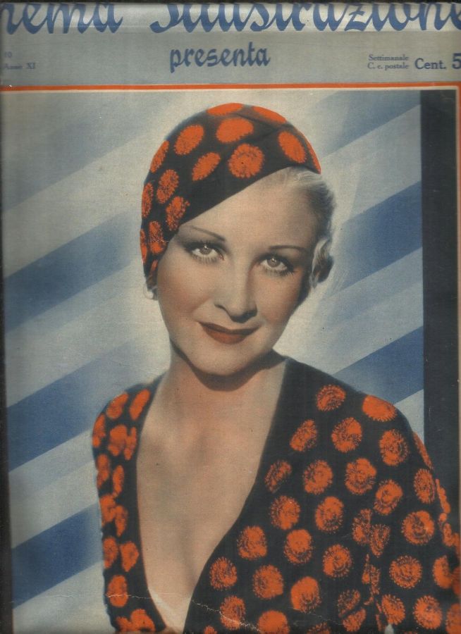 CINEMA ILLUSTRAZIONE magazine side cover Issue 10 8 March 1933