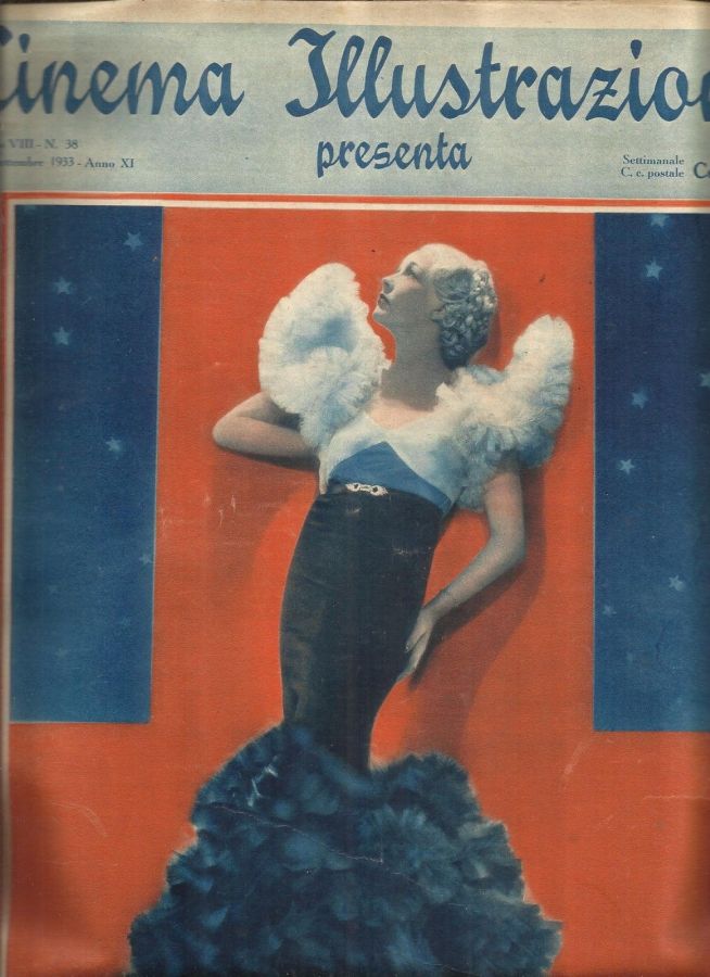 CINEMA ILLUSTRAZIONE magazine side cover Issue 38 20 September 1933