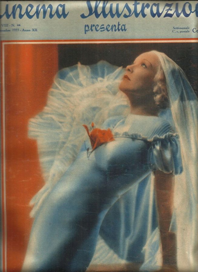 CINEMA ILLUSTRAZIONE magazine side cover Issue 44 1 November 1933