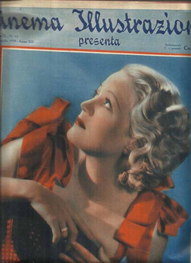 CINEMA ILLUSTRAZIONE magazine side cover Issue 15 11 April 1934