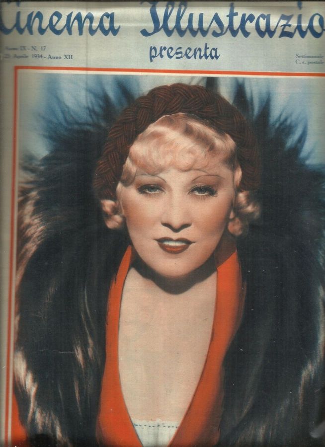 CINEMA ILLUSTRAZIONE magazine side cover Issue 17 25 April 1934