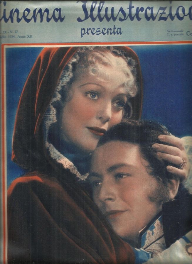 CINEMA ILLUSTRAZIONE magazine side cover Issue 27 4 July 1934