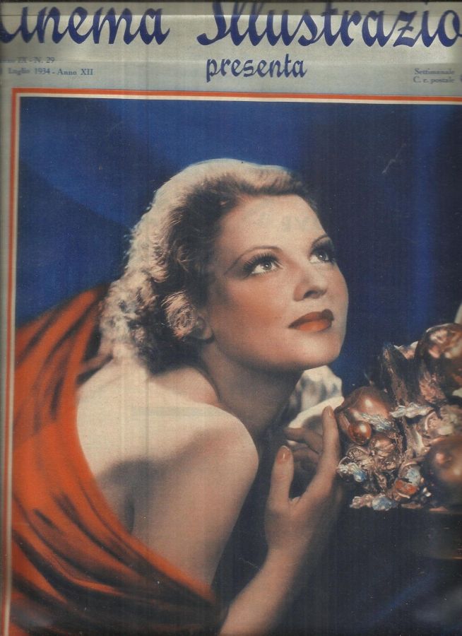 CINEMA ILLUSTRAZIONE magazine side cover Issue 29 18 July 1934
