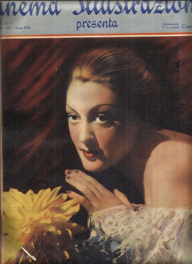 CINEMA ILLUSTRAZIONE magazine side cover Issue 15 10 April 1935