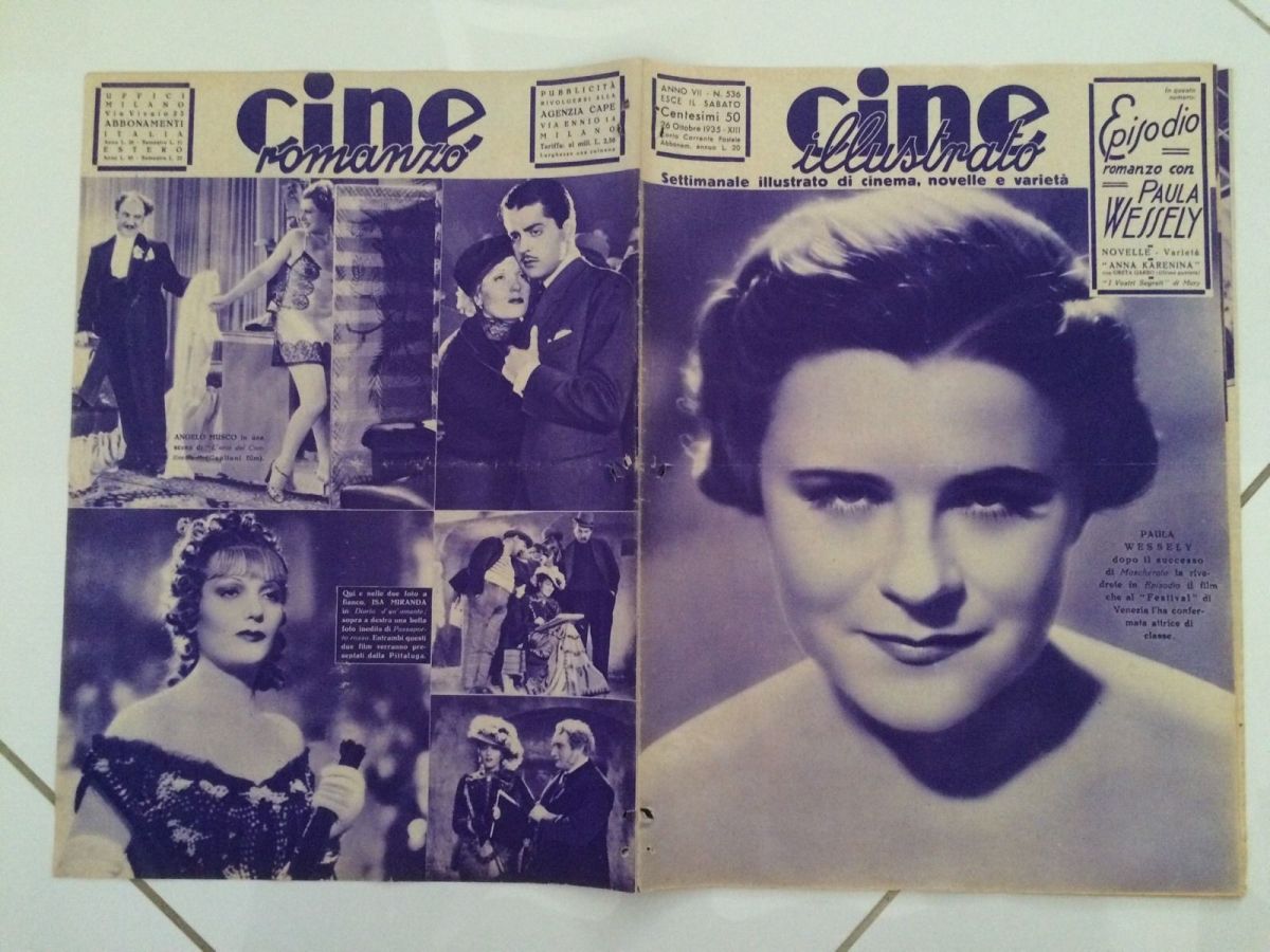 CINE ILLUSTRATO magazine side cover Issue 536 26 October 1935