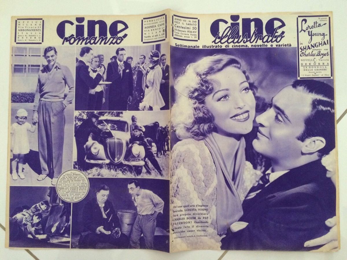 CINE ILLUSTRATO magazine side cover Issue 548 18 January 1936