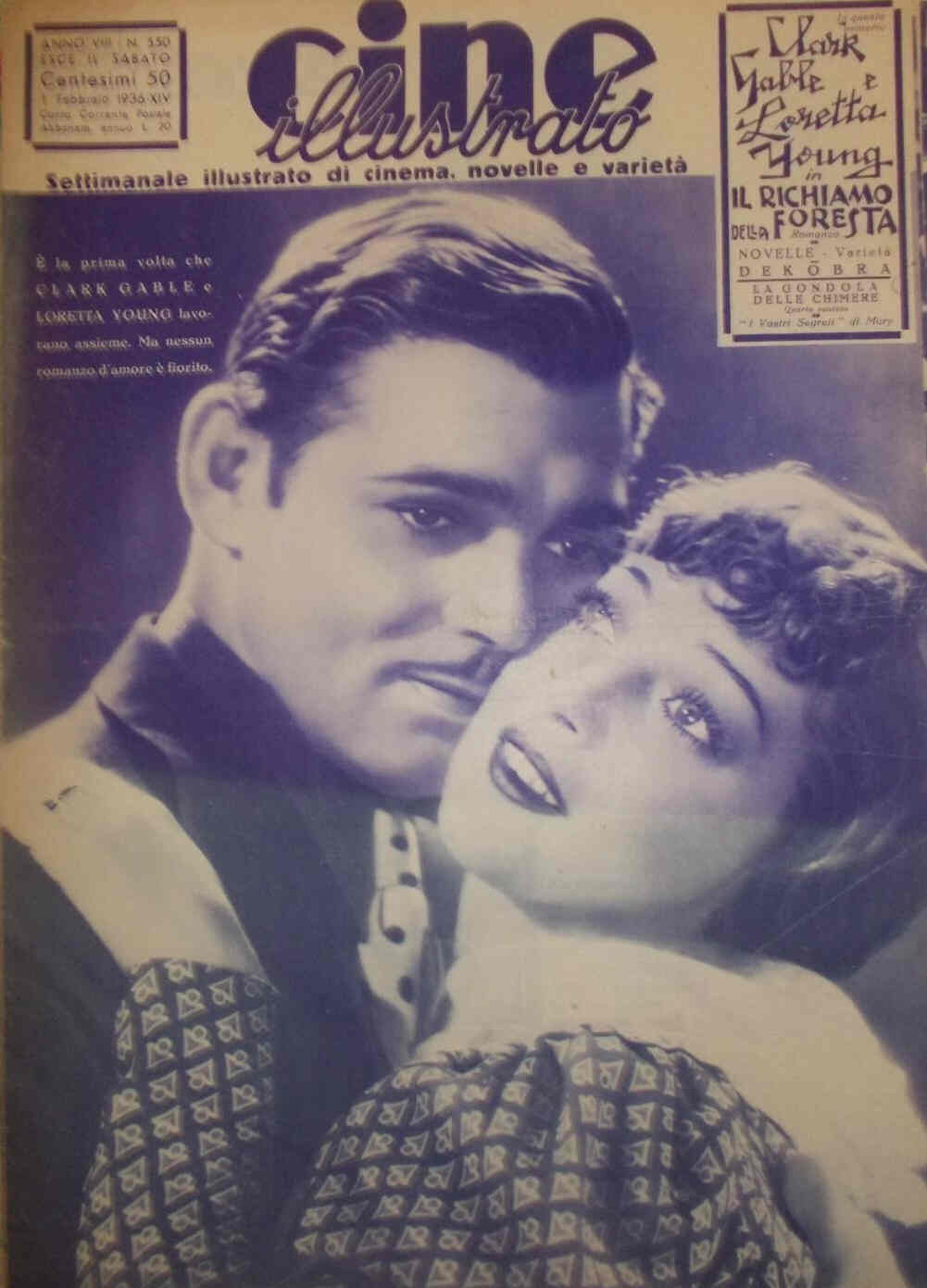 CINE ILLUSTRATO magazine side cover Issue 550 1 February 1936