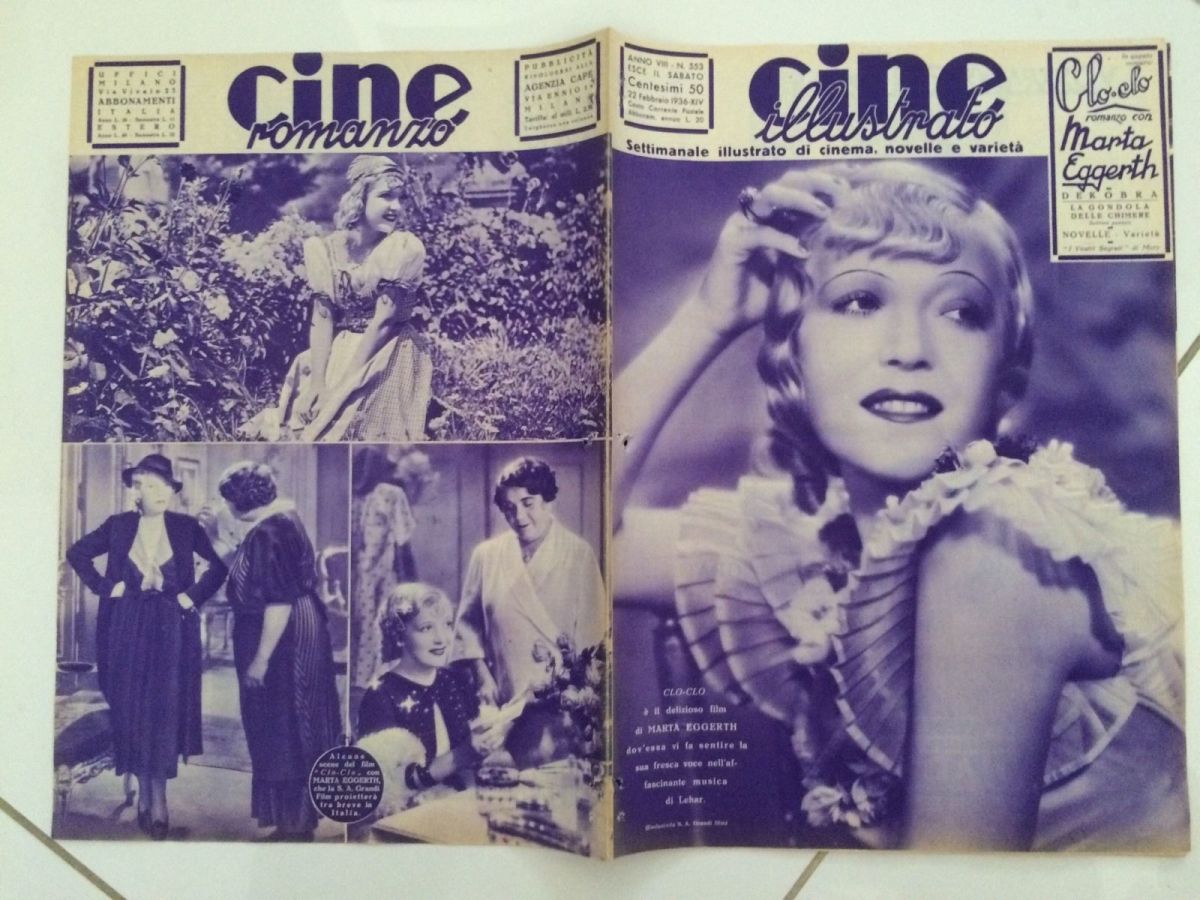 CINE ILLUSTRATO magazine side cover Issue 553 22 February 1936