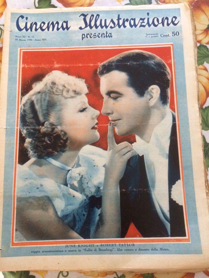 CINEMA ILLUSTRAZIONE magazine side cover Issue 12 18 March 1936