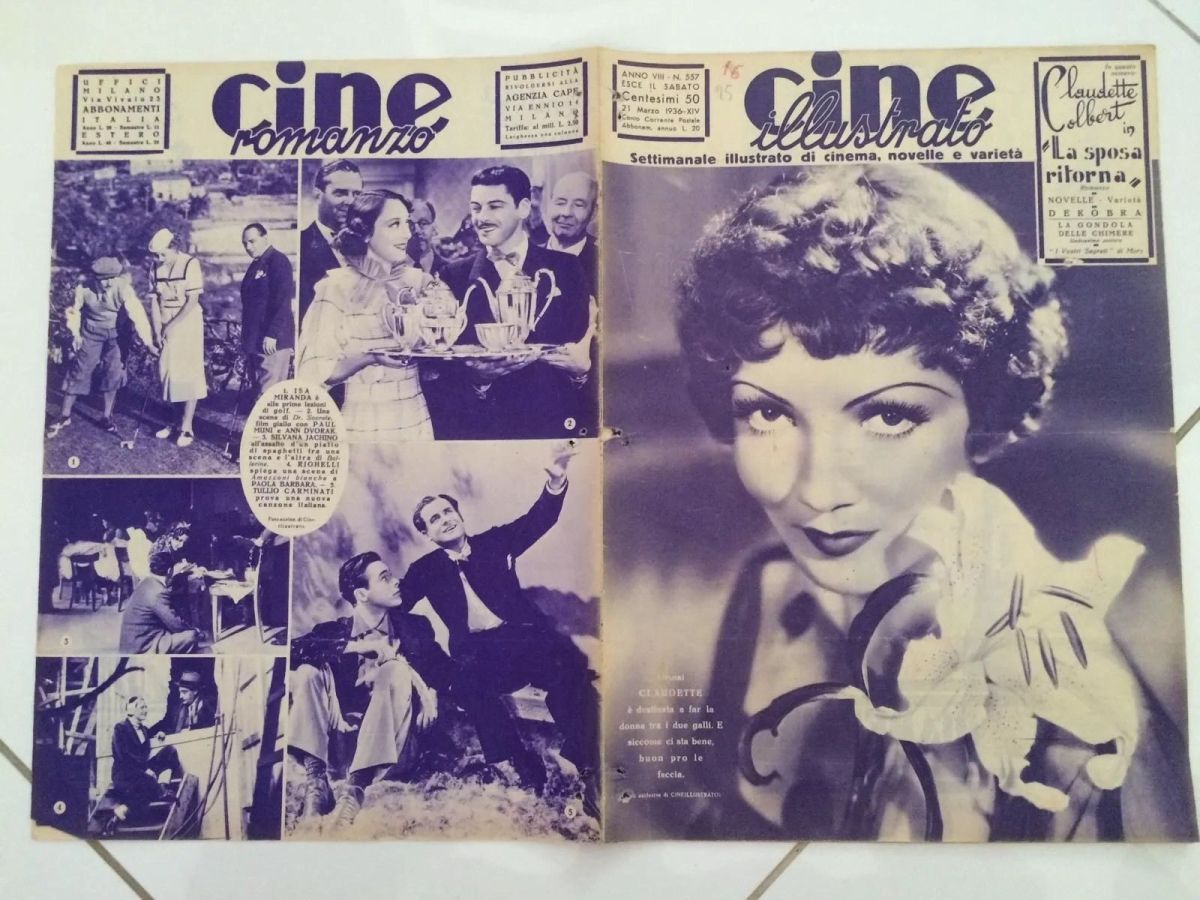 CINE ILLUSTRATO magazine side cover Issue 557 21 March 1936