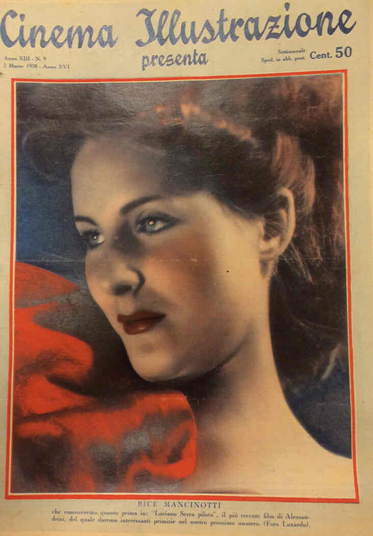 CINEMA ILLUSTRAZIONE magazine side cover Issue 9 2 March 1938