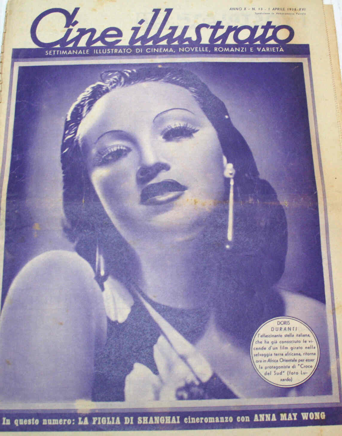 CINE ILLUSTRATO magazine side cover Issue 13 1 April 1938