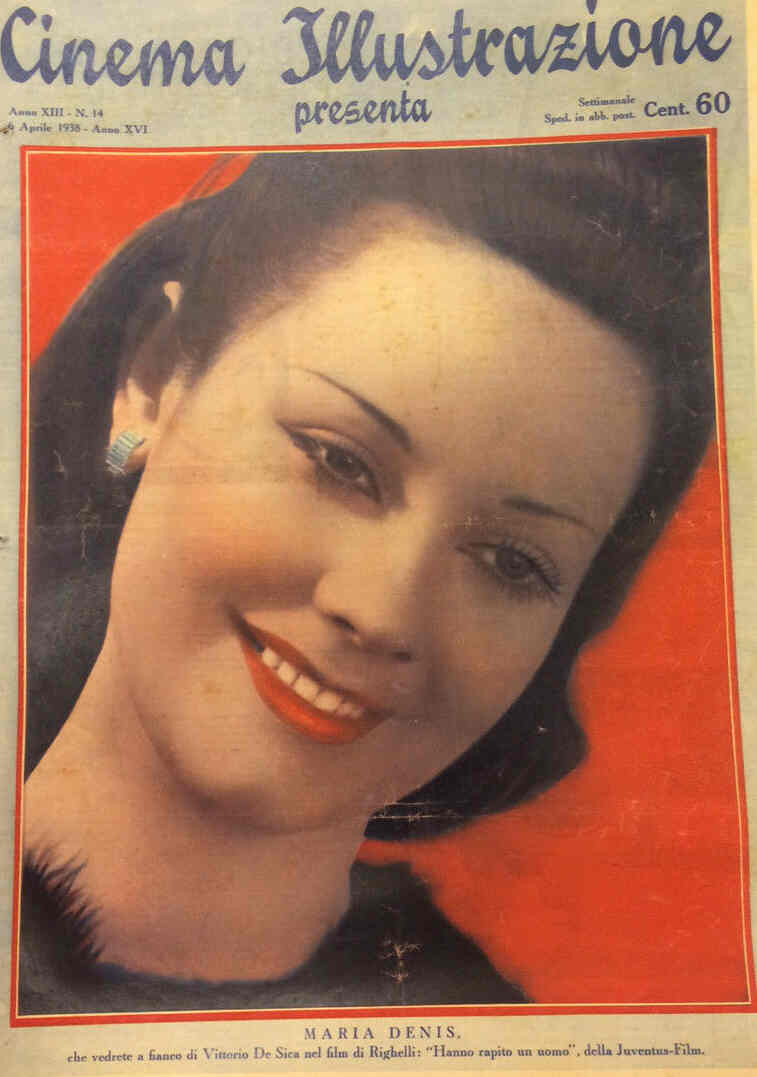 CINEMA ILLUSTRAZIONE magazine side cover Issue 14 6 April 1938