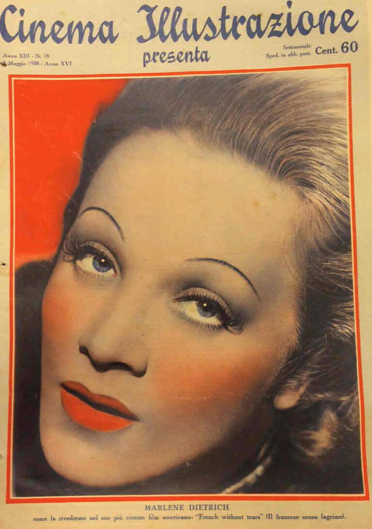 CINEMA ILLUSTRAZIONE magazine side cover Issue 18 4 May 1938