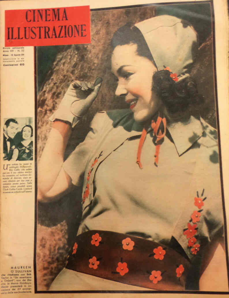 CINEMA ILLUSTRAZIONE magazine side cover Issue 32 10 August 1938