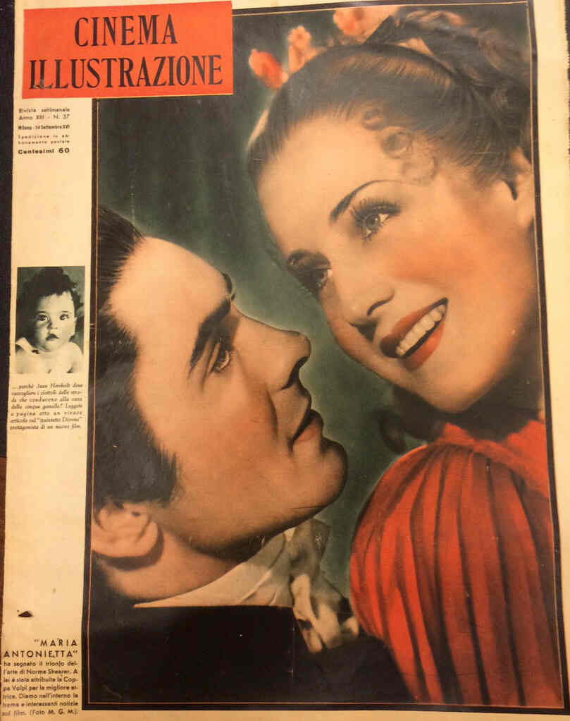 CINEMA ILLUSTRAZIONE magazine side cover Issue 37 14 September 1938