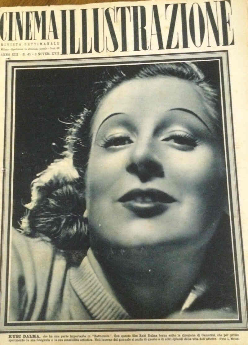 CINEMA ILLUSTRAZIONE magazine side cover Issue 45 9 November 1938