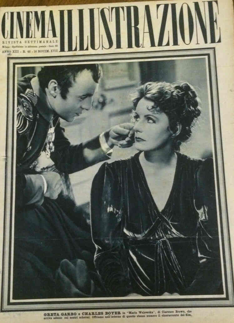 CINEMA ILLUSTRAZIONE magazine side cover Issue 46 16 November 1938