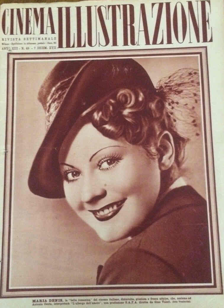 CINEMA ILLUSTRAZIONE magazine side cover Issue 49 7 December 1938