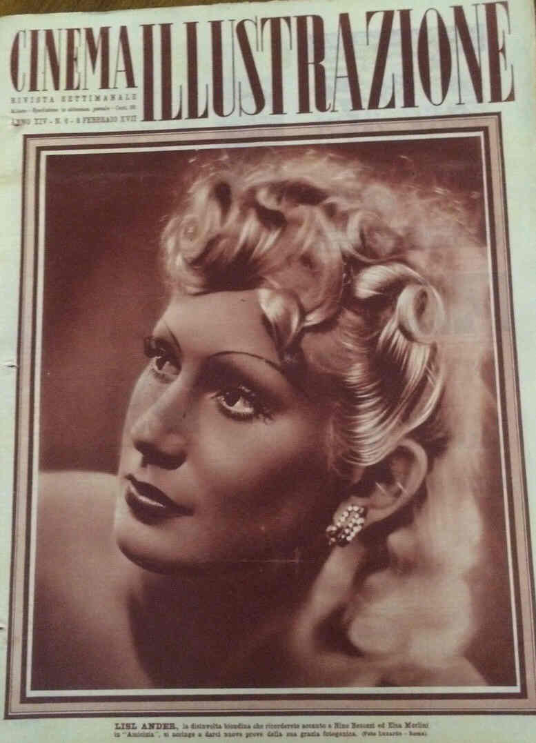 CINEMA ILLUSTRAZIONE magazine side cover Issue 6 9 February 1939