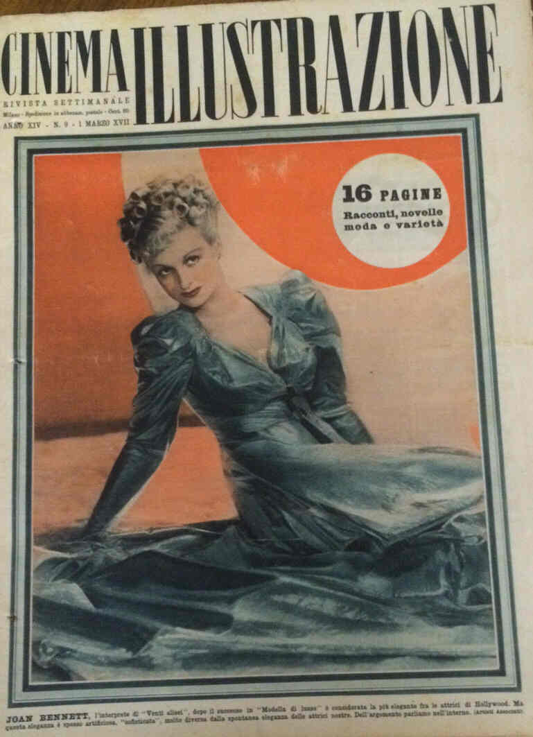 CINEMA ILLUSTRAZIONE magazine side cover Issue 9 1 March 1939