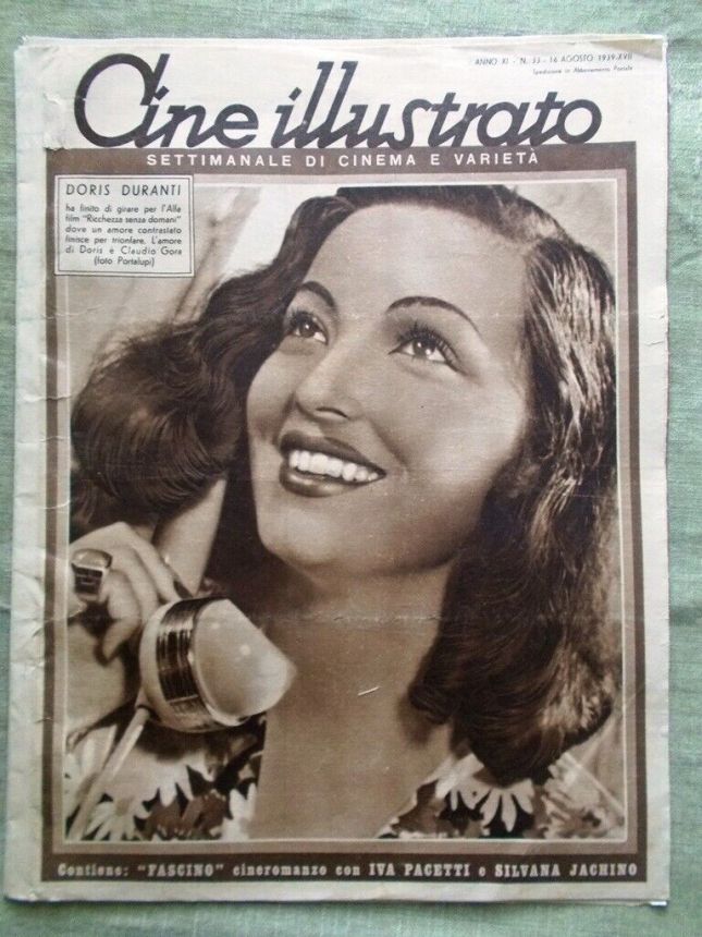 CINE ILLUSTRATO magazine side cover 16 August 1939