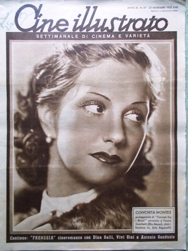 CINE ILLUSTRATO magazine side cover Issue 47 22 November 1939