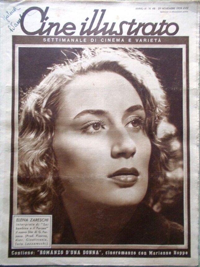 CINE ILLUSTRATO magazine side cover Issue 48 29 November 1939
