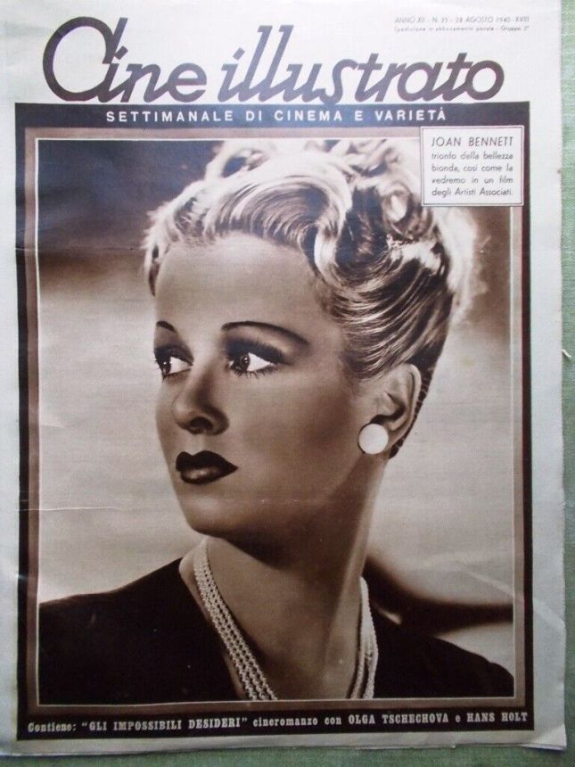 CINE ILLUSTRATO magazine side cover 28 August 1940